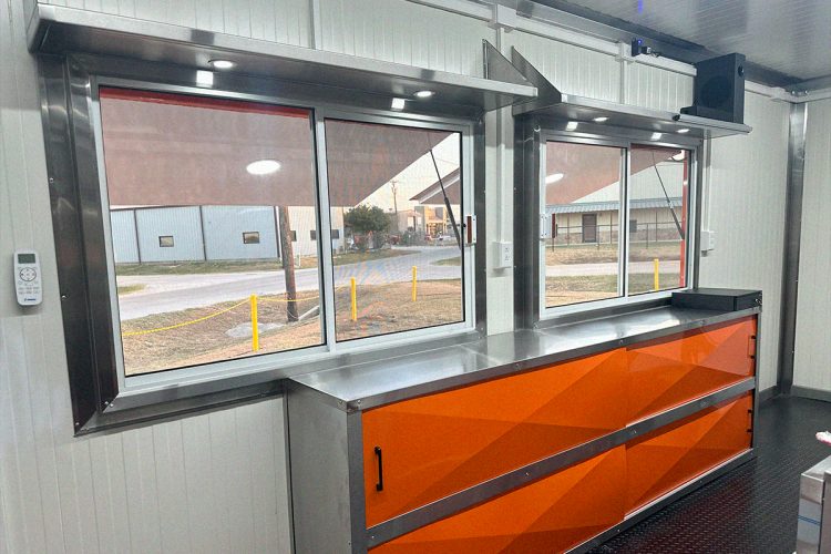Custom food trailer interior